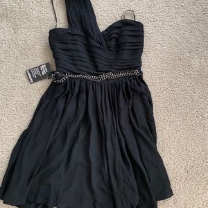 Express little black dress NWT 2 one shoulder